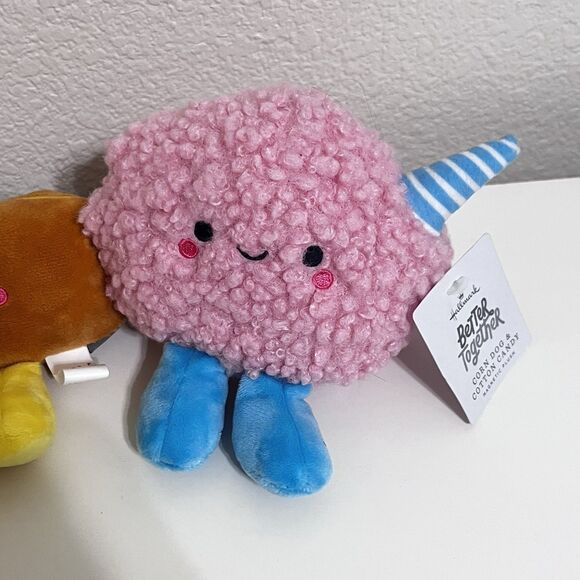Hallmark Better Together Corn Dog and Cotton Candy Magnetic Plush Pair Set w/TAG - Picture 3 of 11